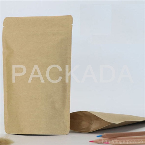 kraft paper foil standing zipper coffee bag