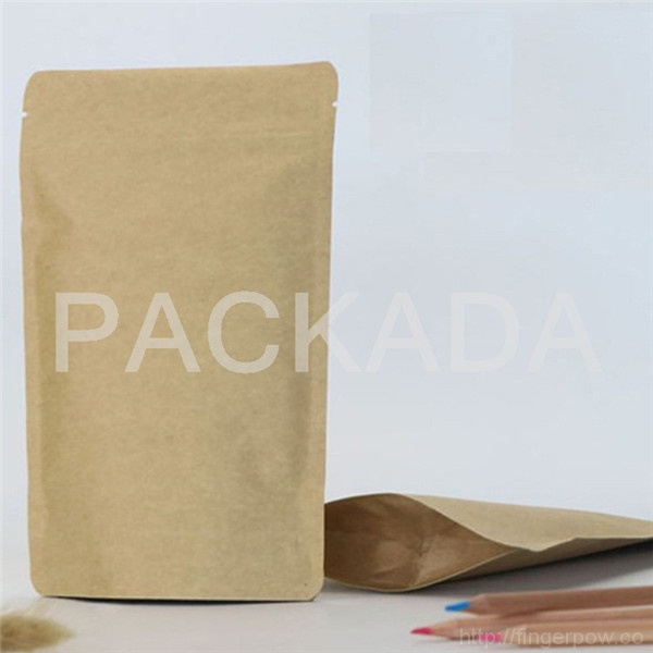 kraft paper metalized PET standing valve zipper coffee bag
