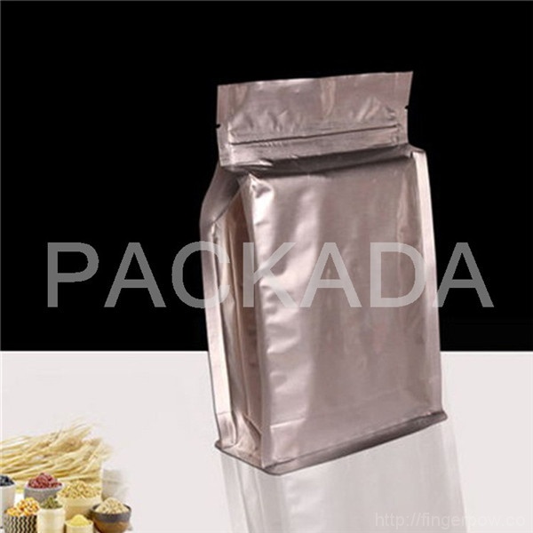 plastic foil box bottom rippa zipper coffee pouch